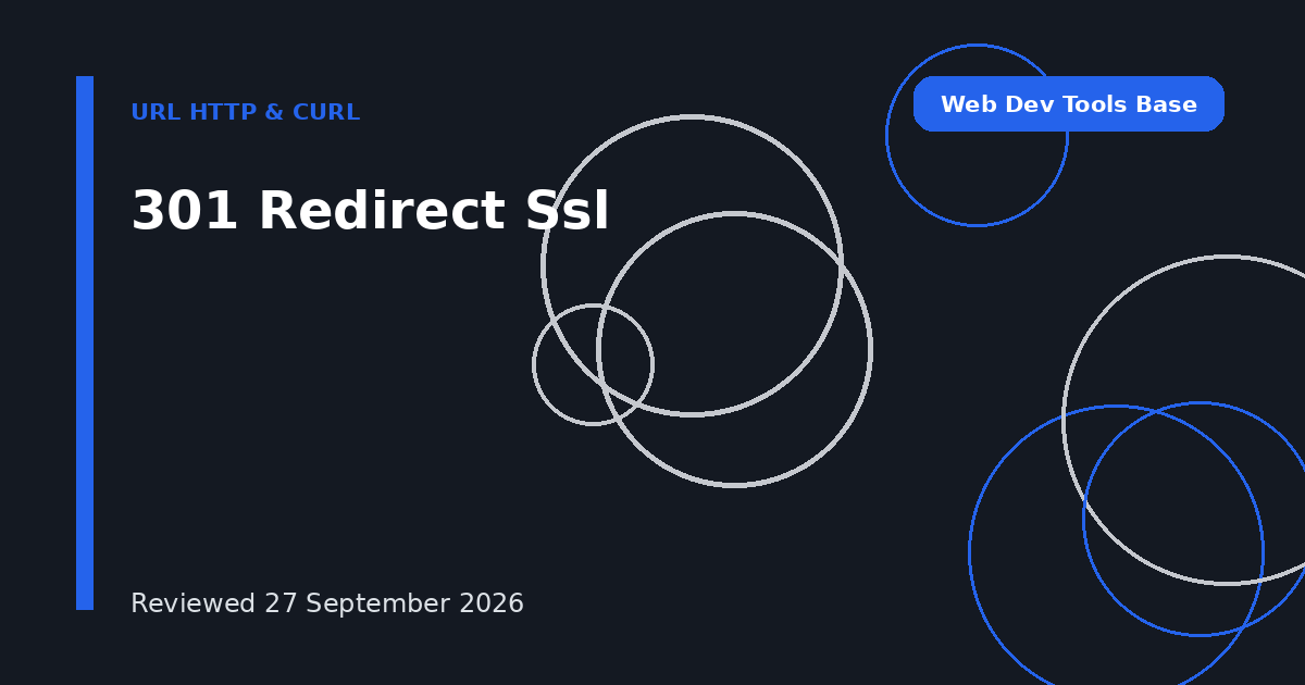 301 Redirect Ssl