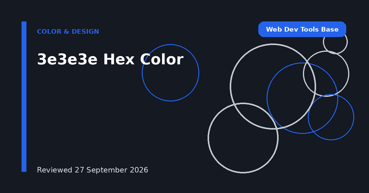 3e3e3e Hex Color