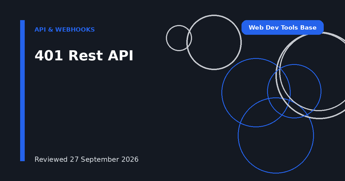 401 Rest API