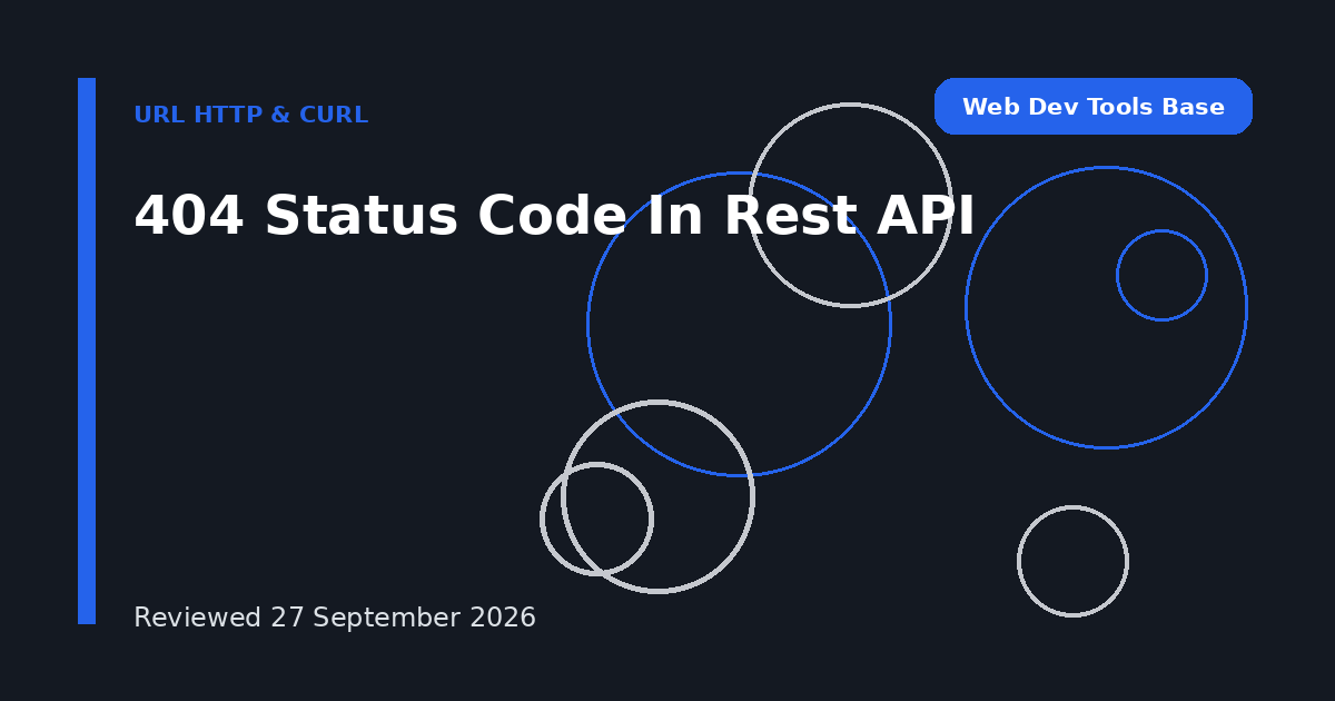 404 Status Code In Rest API