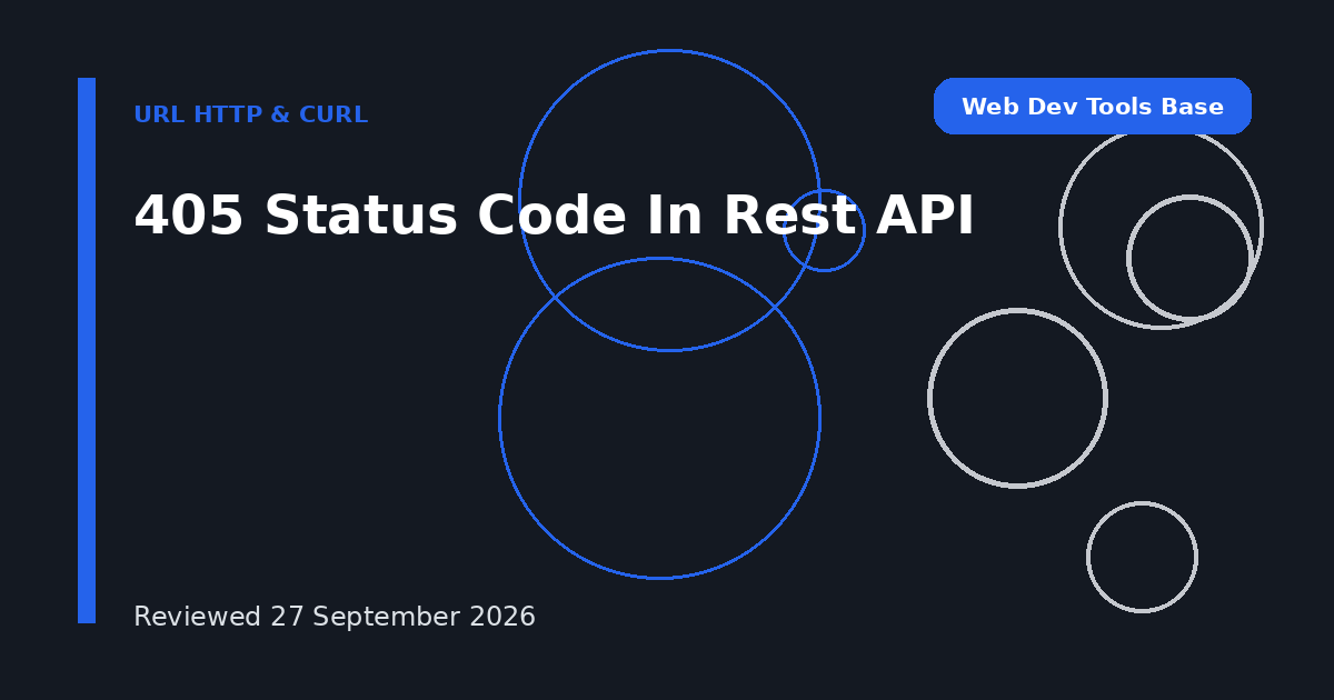 405 Status Code In Rest API