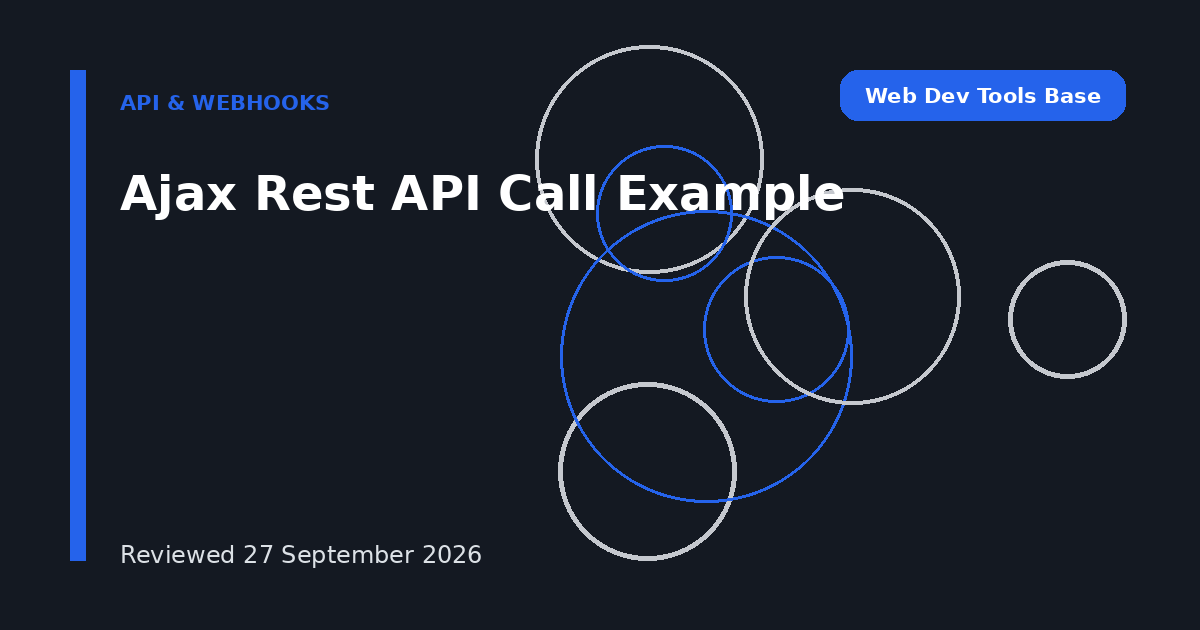Ajax Rest API Call Example