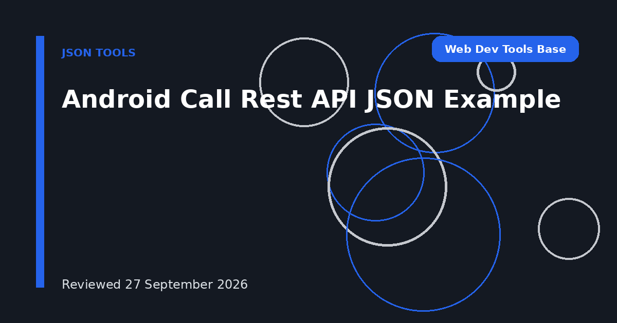 Android Call Rest API JSON Example