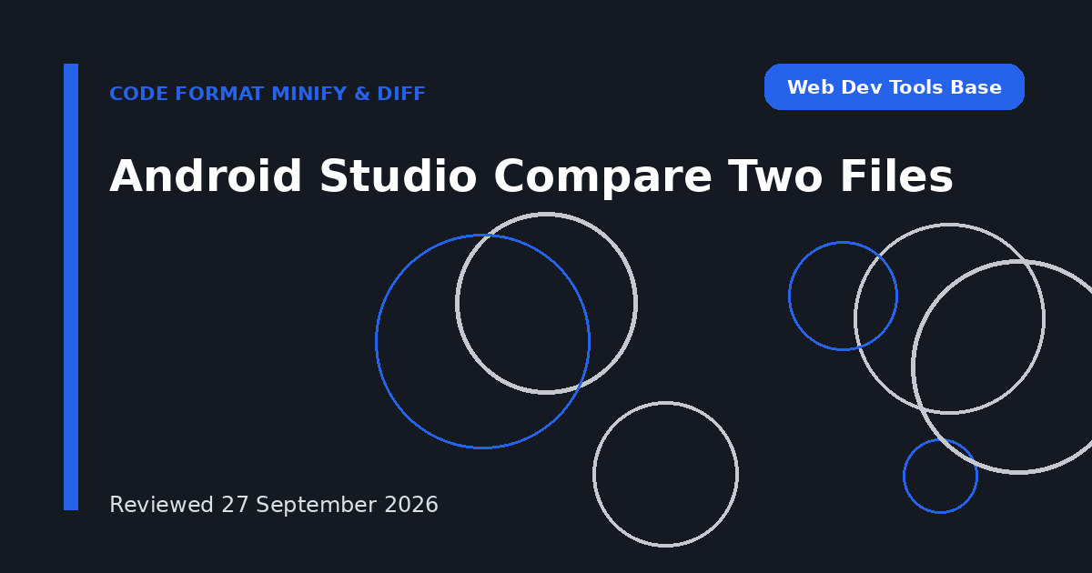 Android Studio Compare Two Files
