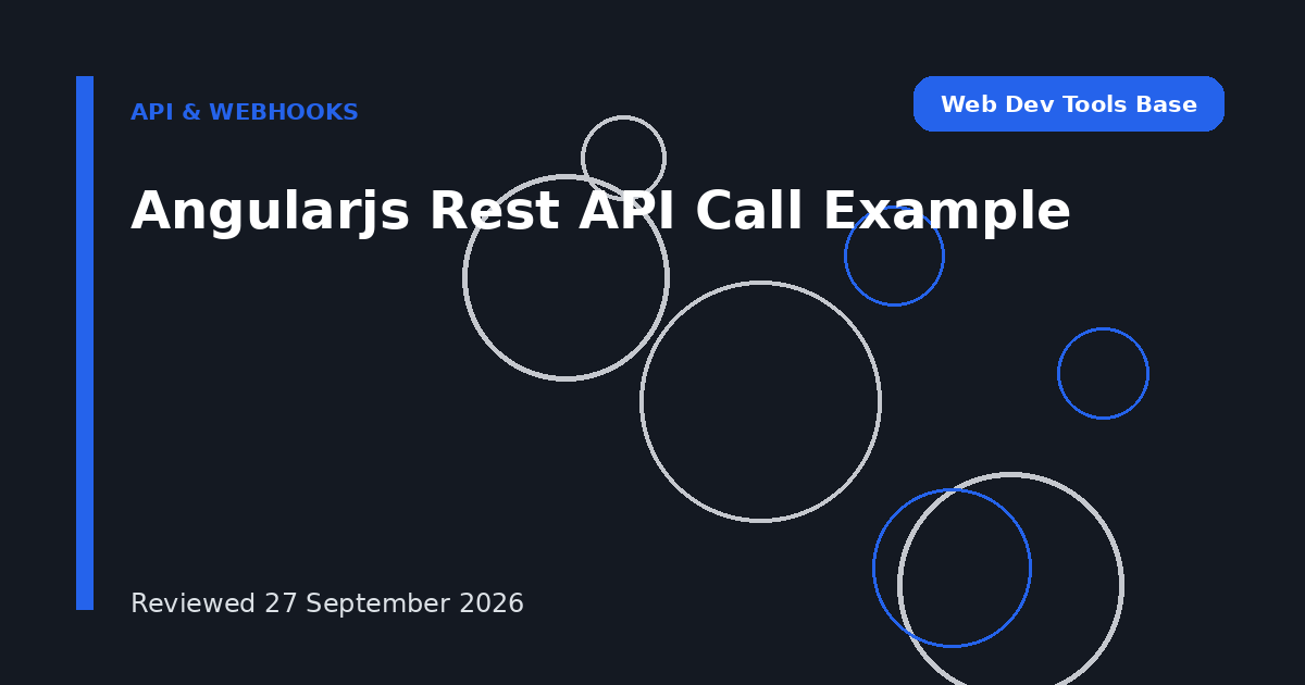 Angularjs Rest API Call Example