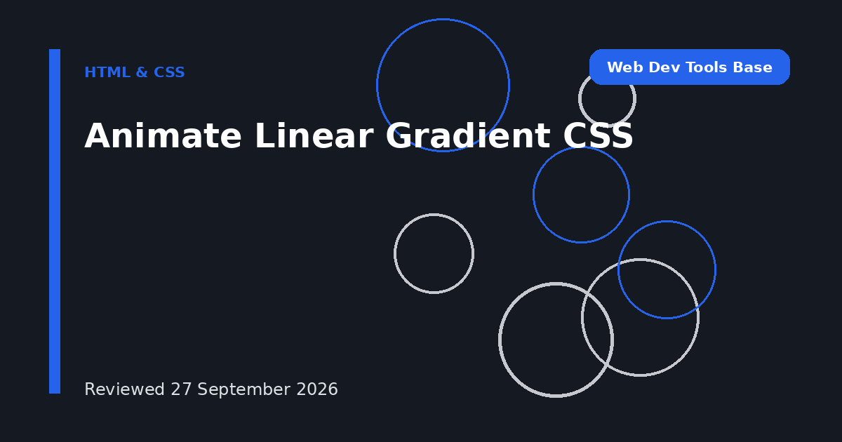 Animate Linear Gradient CSS