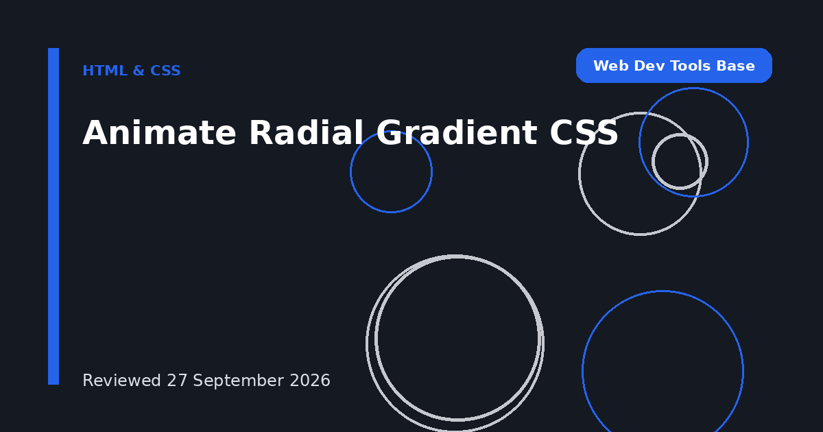 Animate Radial Gradient CSS