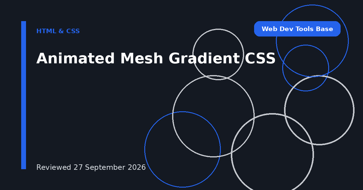 Animated Mesh Gradient CSS