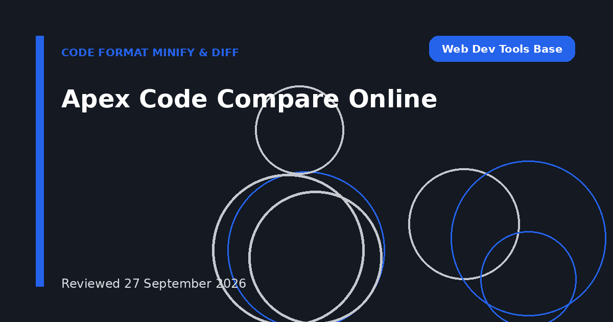 Apex Code Compare Online