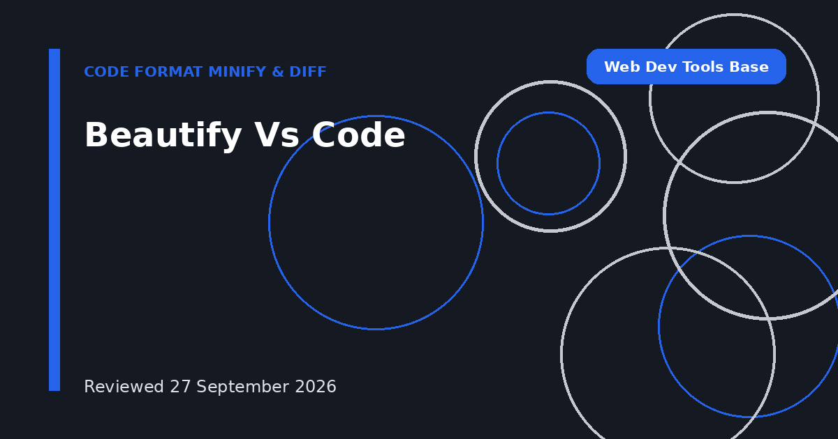 Beautify Vs Code