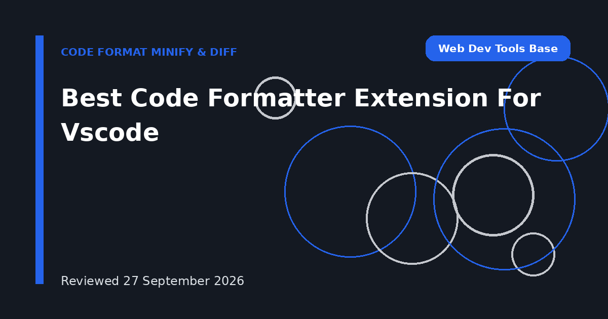 Best Code Formatter Extension For Vscode