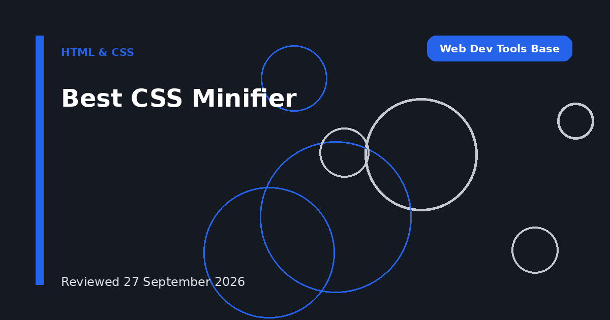 Best CSS Minifier