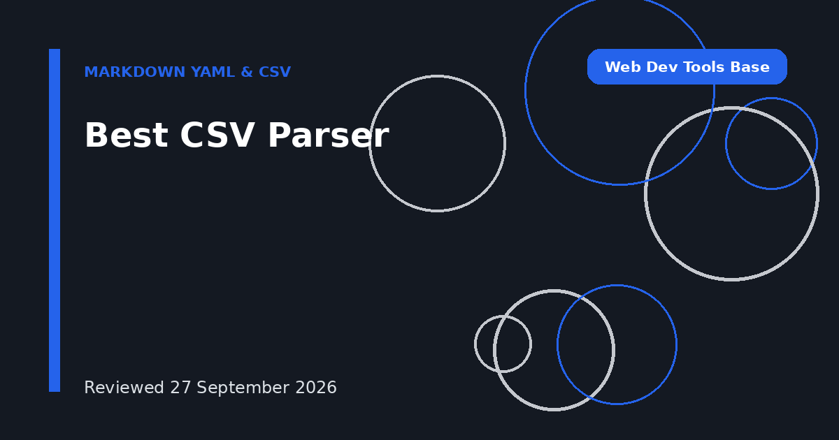 Best CSV Parser