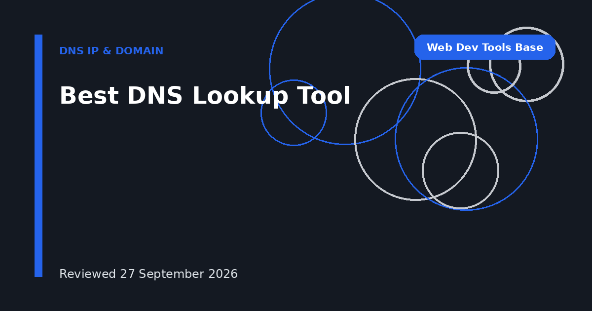 Best DNS Lookup Tool