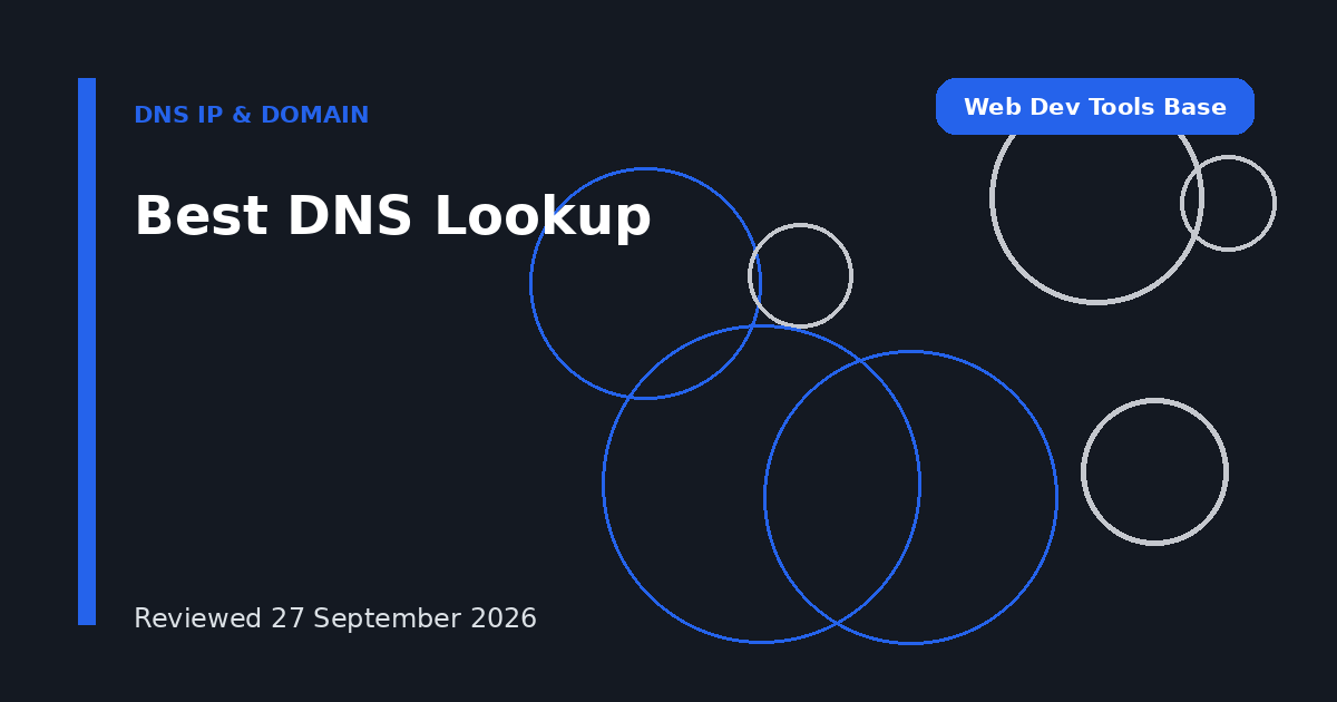 Best DNS Lookup