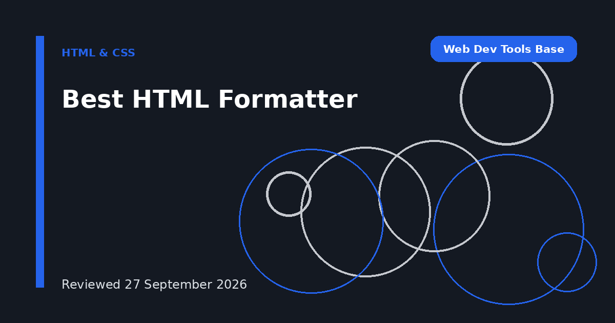 Best HTML Formatter