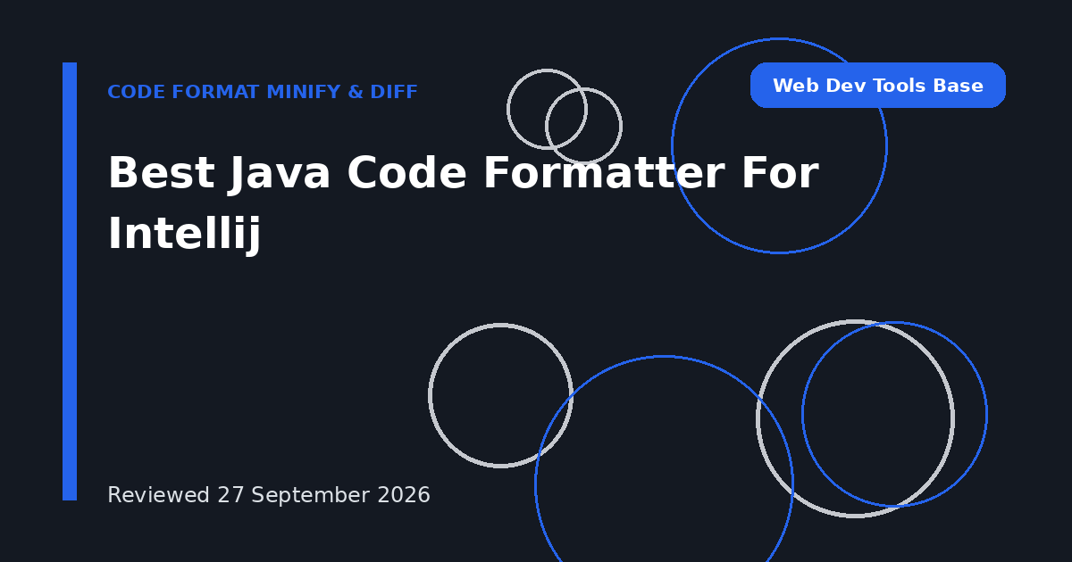 Best Java Code Formatter For Intellij