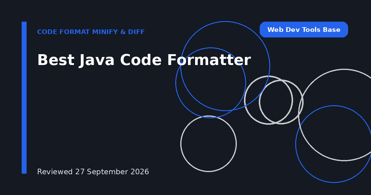 Best Java Code Formatter