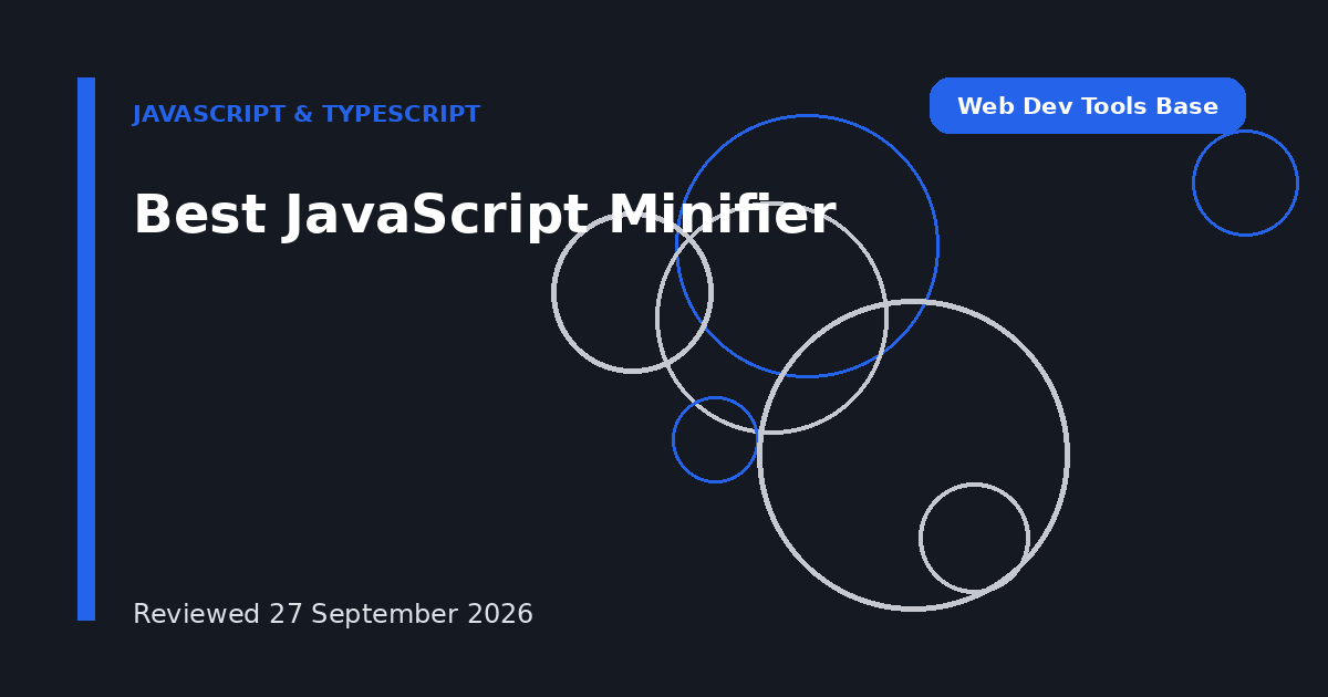 Best JavaScript Minifier