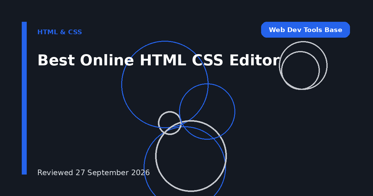 Best Online HTML CSS Editor