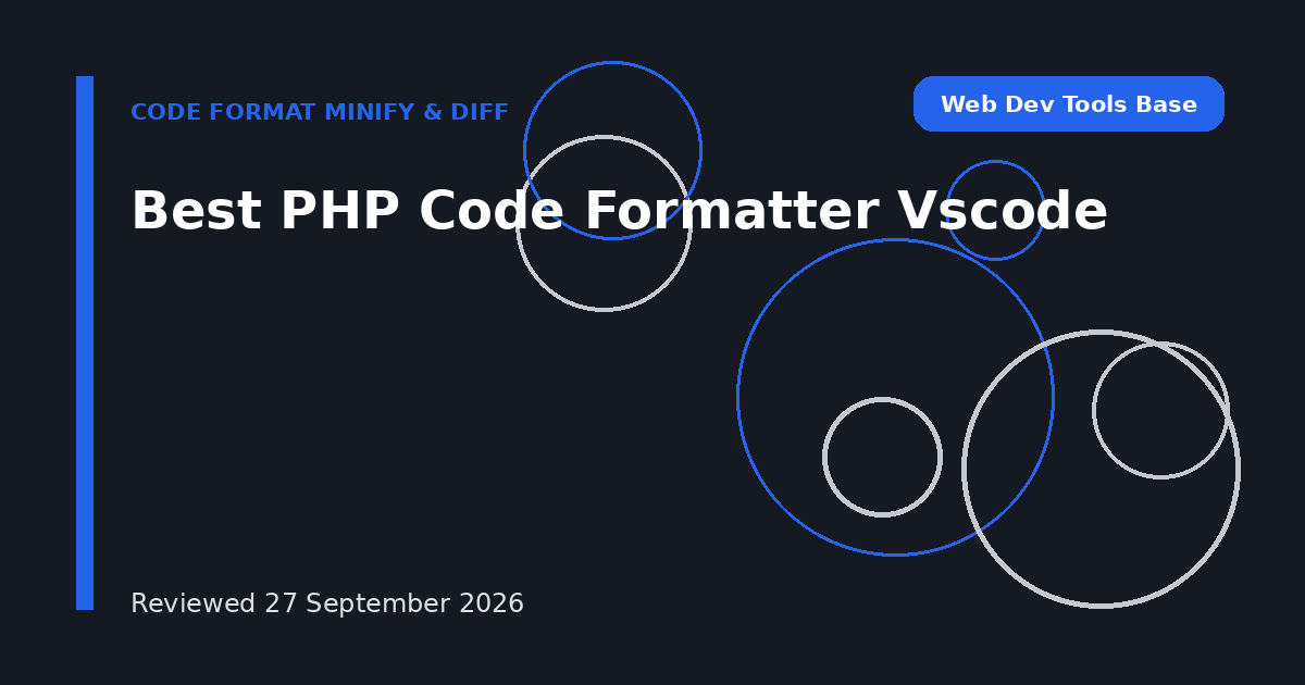 Best PHP Code Formatter Vscode