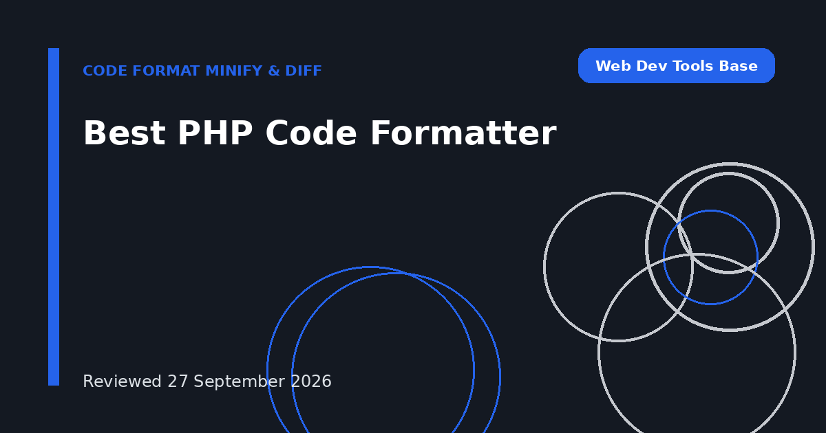 Best PHP Code Formatter