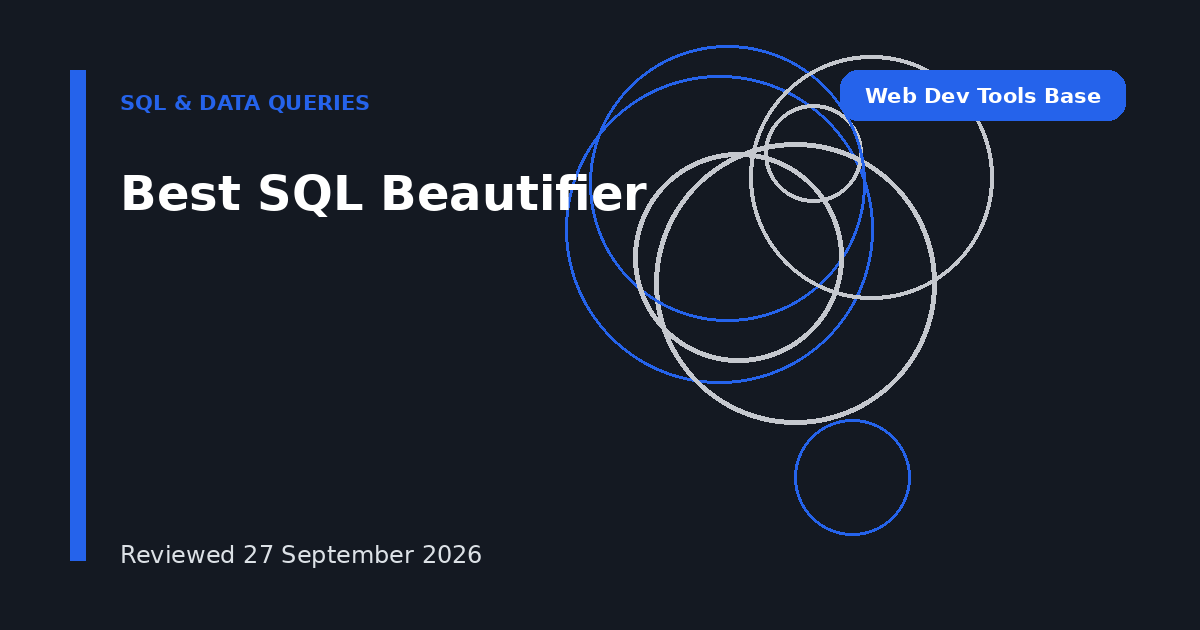 Best SQL Beautifier