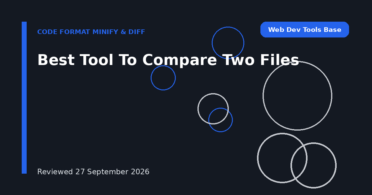 Best Tool To Compare Two Files