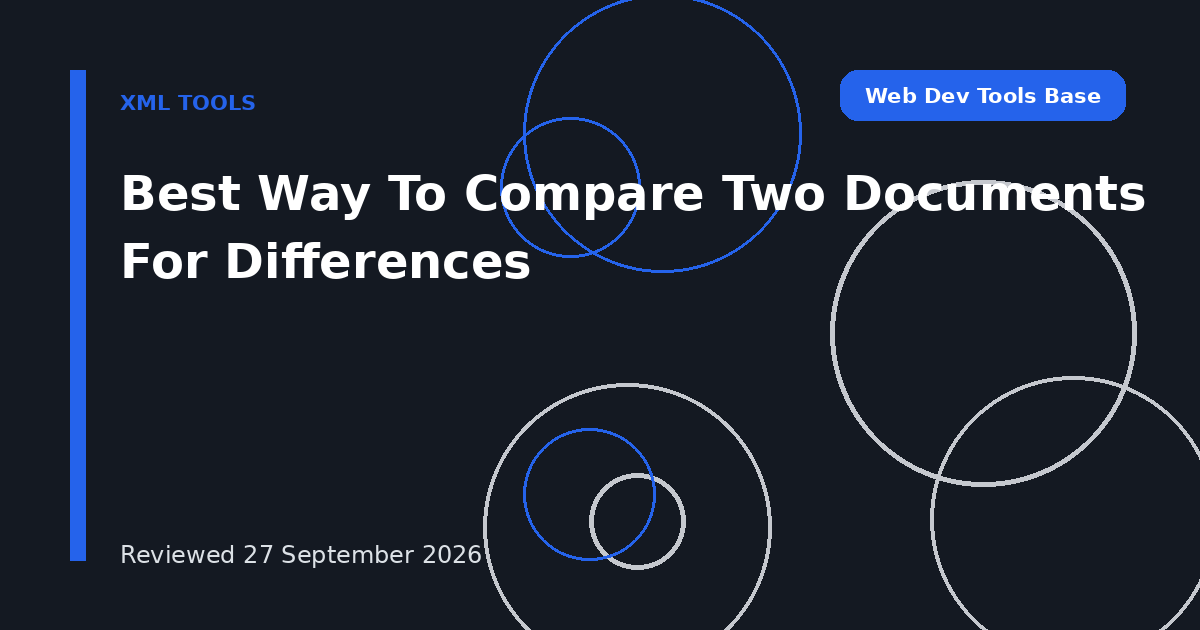 Best Way To Compare Two Documents For Differences