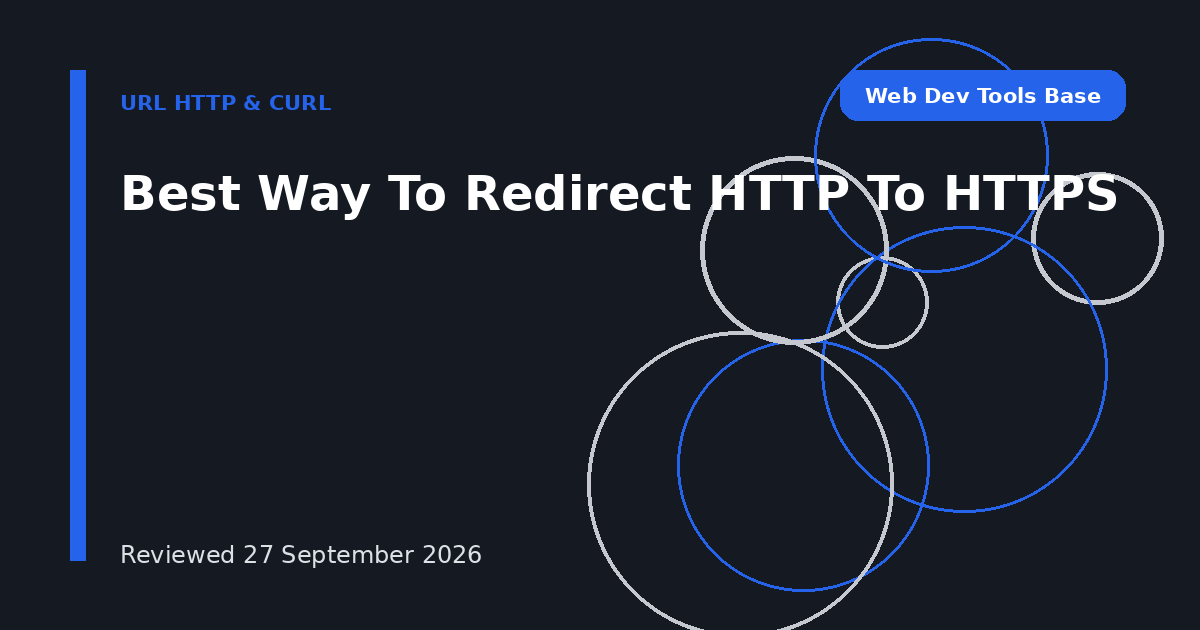 Best Way To Redirect HTTP To HTTPS