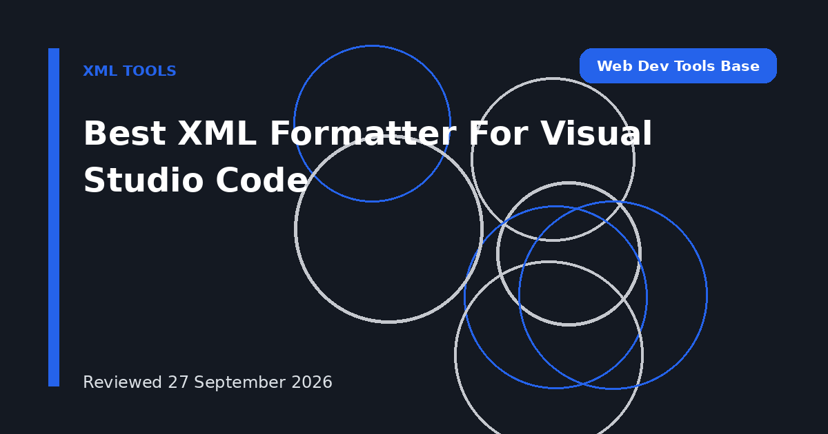 Best XML Formatter For Visual Studio Code