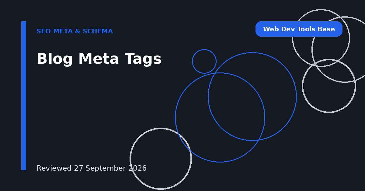 Blog Meta Tags