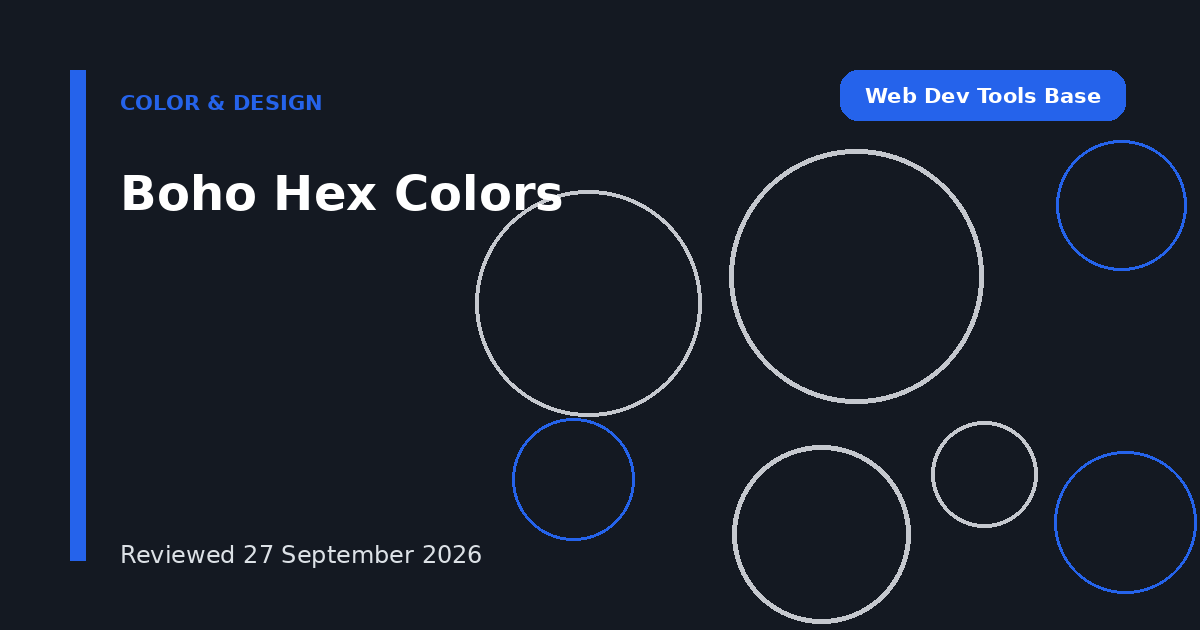 Boho Hex Colors