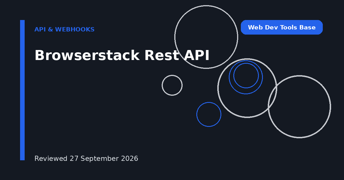 Browserstack Rest API