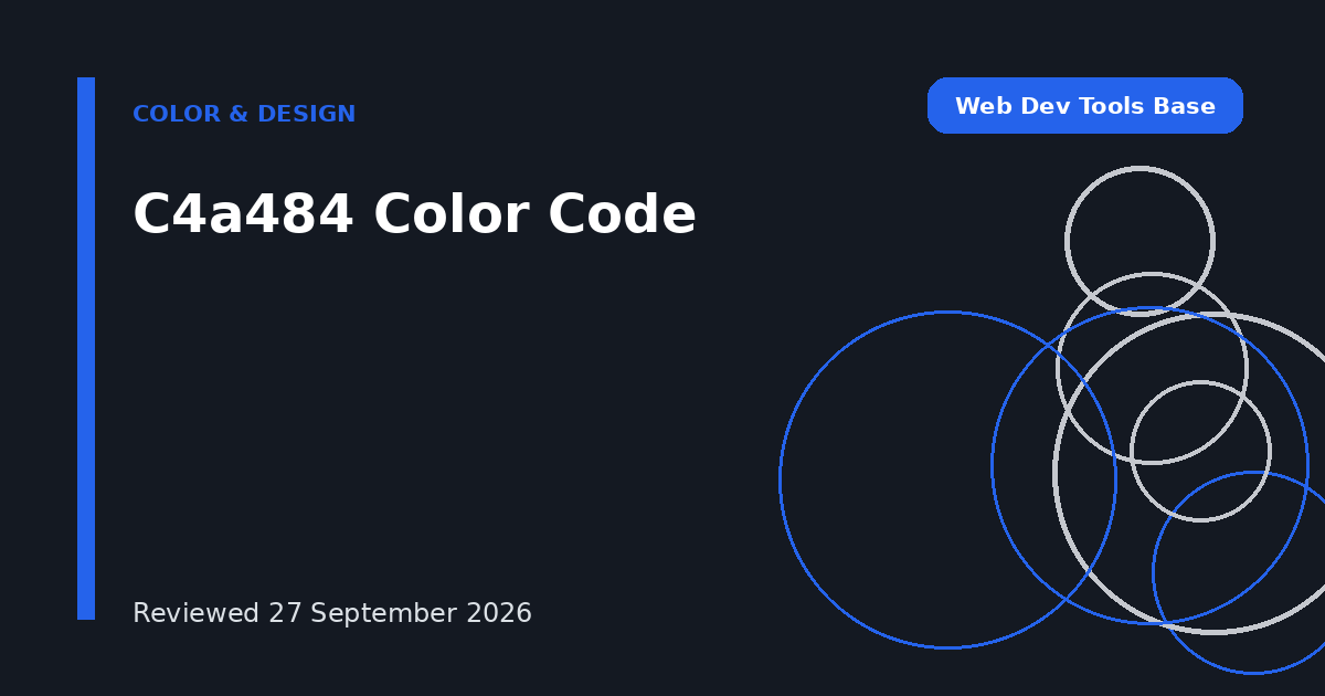 C4a484 Color Code