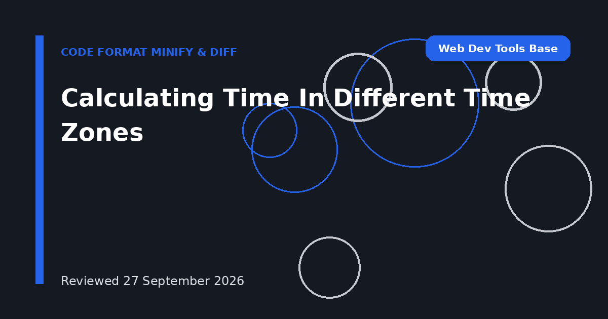 Calculating Time In Different Time Zones