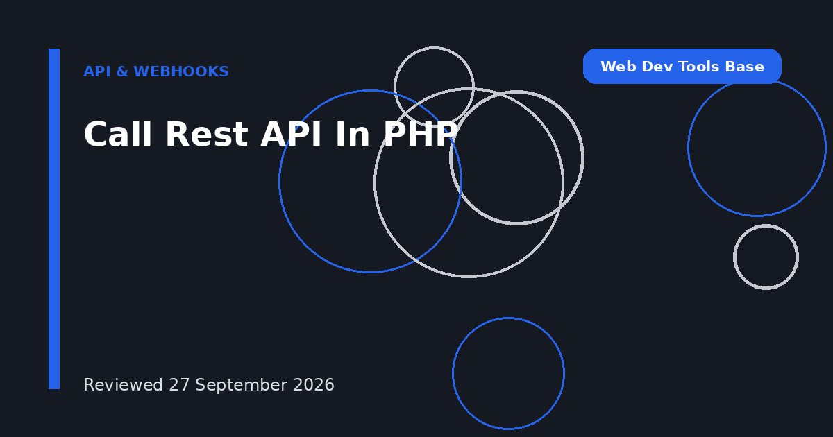 Call Rest API In PHP