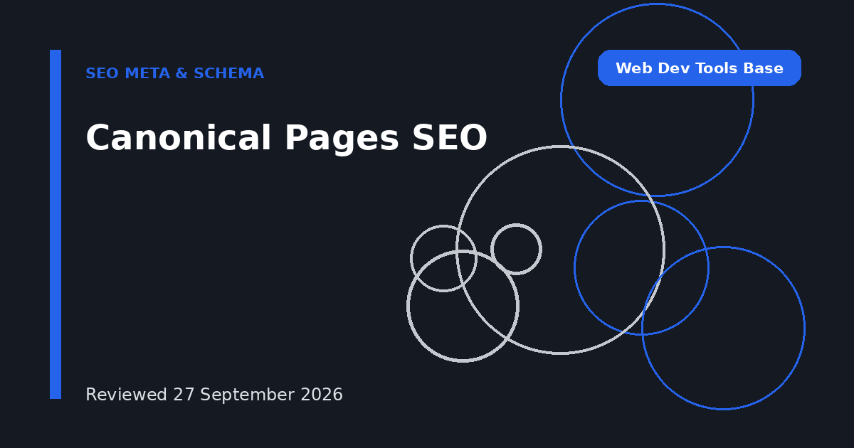 Canonical Pages SEO