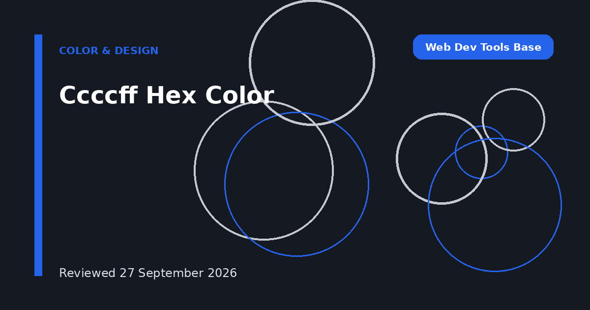 Ccccff Hex Color