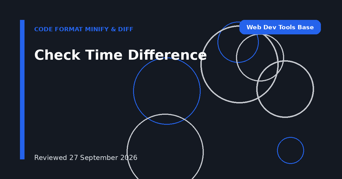 Check Time Difference