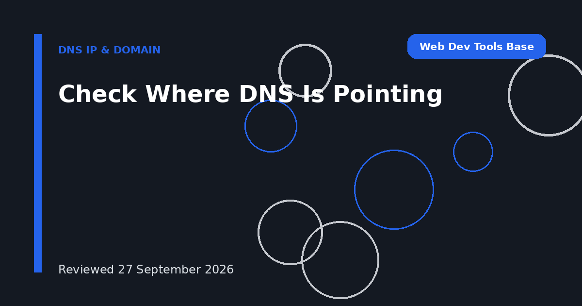 Check Where DNS Is Pointing