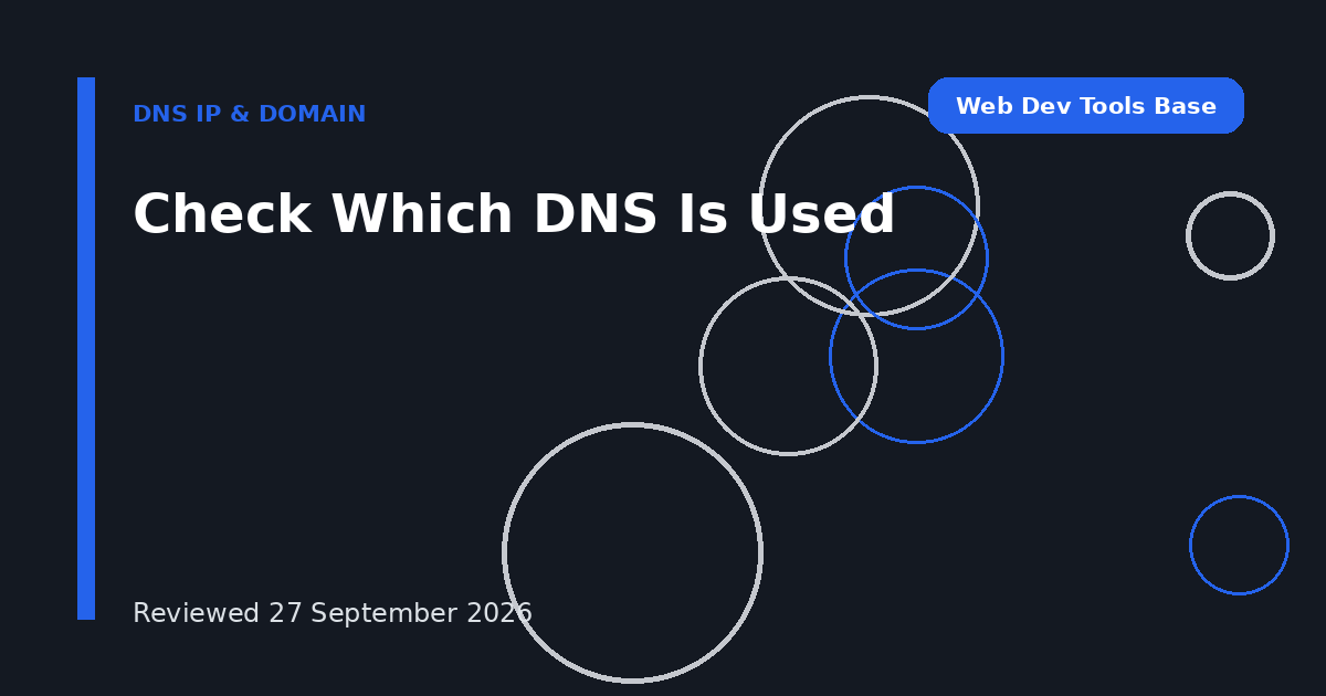 Check Which DNS Is Used