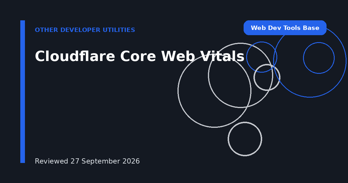 Cloudflare Core Web Vitals