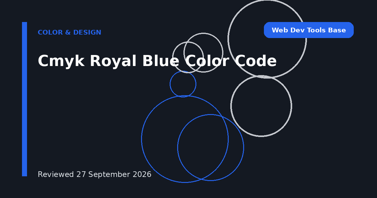 Cmyk Royal Blue Color Code
