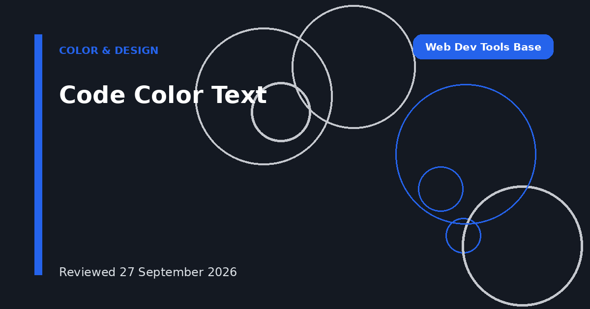 Code Color Text