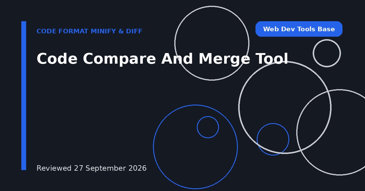 Code Compare And Merge Tool