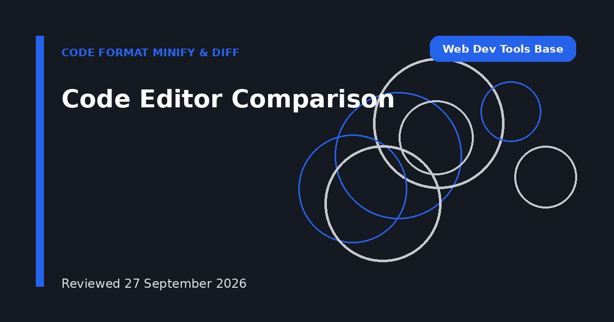 Code Editor Comparison