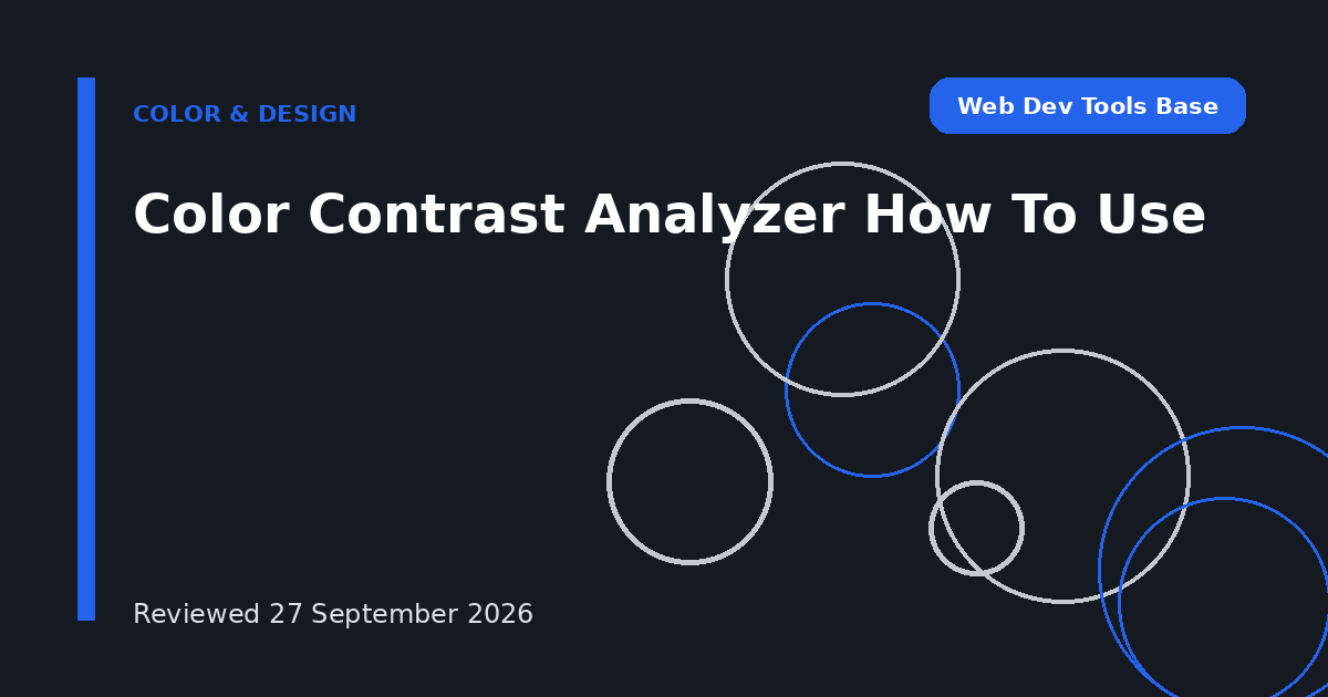 Color Contrast Analyzer How To Use