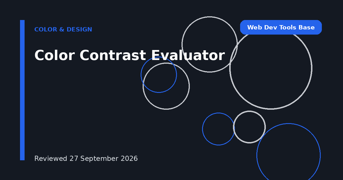 Color Contrast Evaluator