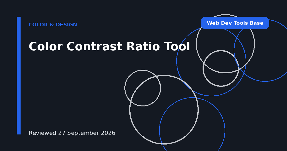 Color Contrast Ratio Tool